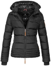 Marikoo Sole Damen Winter Steppjacke mit Kapuze Schwarz-Gr.XS