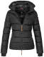Marikoo Sole ladies winter hooded quilted jacket Schwarz-Gr.XXL