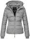 Marikoo Sole Damen Winter Steppjacke mit Kapuze Grau-Gr.XS