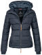 Marikoo Sole Damen Winter Steppjacke mit Kapuze Navy-Gr.M