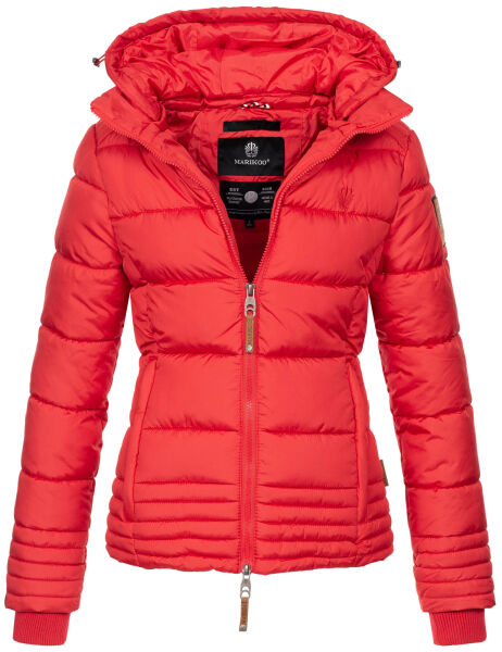 Marikoo Sole Damen Winter Steppjacke mit Kapuze Rot-Gr.M