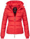 Marikoo Sole Damen Winter Steppjacke mit Kapuze Rot-Gr.M