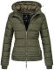 Marikoo Sole ladies winter hooded quilted jacket Forest-Green-Gr.S