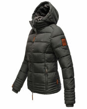 Marikoo Sole Damen Winter Steppjacke mit Kapuze Anthrazit-Gr.XS