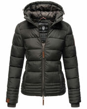 Marikoo Sole Damen Winter Steppjacke mit Kapuze Anthrazit-Gr.S