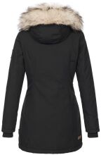 Navahoo Christal ladies winter jacket parka with faux fur - Black-Gr.XS