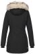 Navahoo Christal ladies winter jacket parka with faux fur - Black-Gr.XS