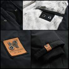 Navahoo Christal ladies winter jacket parka with faux fur - Black-Gr.S