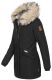 Navahoo Cristal Damen Winterjacke Parka mit Kunstfell Schwarz Gr.S