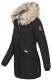 Navahoo Christal ladies winter jacket parka with faux fur - Black-Gr.M