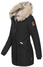 Navahoo Christal ladies winter jacket parka with faux fur - Black-Gr.L