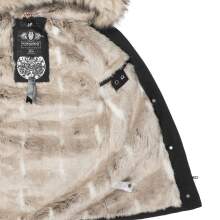 Navahoo Christal ladies winter jacket parka with faux fur - Black-Gr.XXL