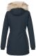 Navahoo Cristal Damen Winterjacke Parka mit Kunstfell Navy Gr.XS