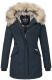 Navahoo Cristal Damen Winterjacke Parka mit Kunstfell Navy Gr.S