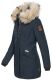 Navahoo Christal ladies winter jacket parka with faux fur - Navy-Gr.XL