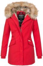Navahoo Christal ladies winter jacket parka with faux fur - Red-Gr.M