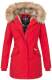 Navahoo Christal ladies winter jacket parka with faux fur - Red-Gr.M