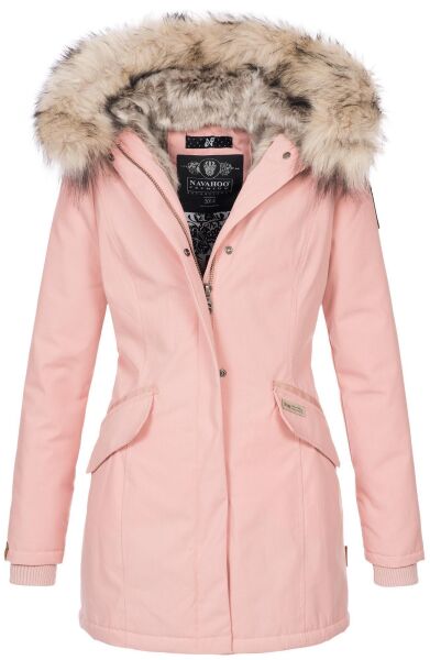 Navahoo Christal ladies winter jacket parka with faux fur - Rosa-Gr.XS