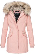 Navahoo Cristal Damen Winterjacke Parka mit Kunstfell Rosa Gr.M