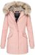 Navahoo Cristal Damen Winterjacke Parka mit Kunstfell Rosa Gr.M