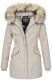 Navahoo Cristal Damen Winterjacke Parka mit Kunstfell Beige Gr.S