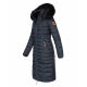 Navahoo Umay ladies long winter jacket with fur collar Navy-Gr.M
