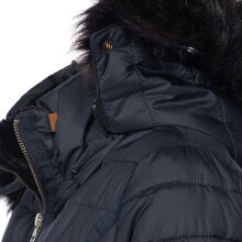 Navahoo Umay Damen lange Winterjacke mit Fellkragen Navy-Gr.XXL