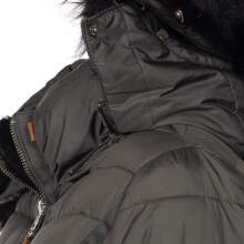 Navahoo Umay ladies long winter jacket with fur collar Anthrazit-Gr.XL