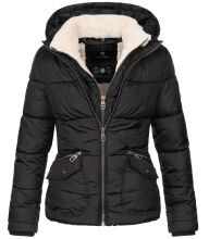 Navahoo Megan ladies winter hooded quilted jacket Schwarz-Gr.S