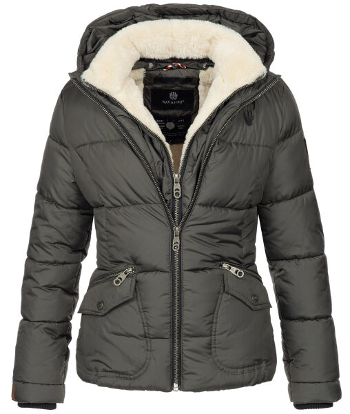 Navahoo Megan ladies winter hooded quilted jacket Anthrazit-Gr.XS
