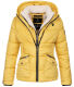 Navahoo Megan ladies winter hooded quilted jacket Gelb-Gr.S