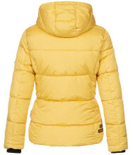 Navahoo Megan Damen Winter Steppacke mit Kapuze Gelb-Gr.XXL