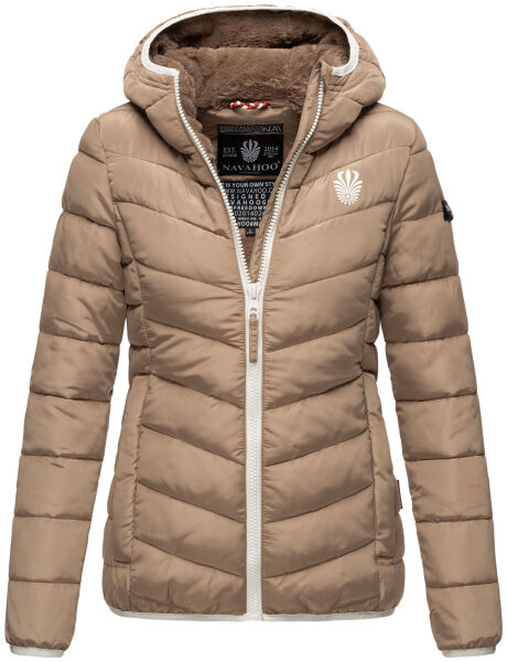 Navahoo Elva Ladies Quilted Jacket B675 Taupe Size XS - Size 34