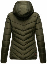 Navahoo Elva leichte Damen Stepp Jacke Olive Größe XS - Gr. 34