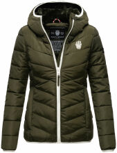 Navahoo Elva leichte Damen Stepp Jacke Olive Größe M - Gr. 38