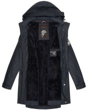 Navahoo Deike Damen Regenjacke Regenmantel lang Teddyfell