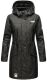 Navahoo Deike Damen Regenjacke Regenmantel lang Teddyfell Schwarz-Gr.XS