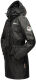 Navahoo Deike Damen Regenjacke Regenmantel lang Teddyfell Schwarz-Gr.XS