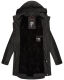 Navahoo Deike Damen Regenjacke Regenmantel lang Teddyfell Schwarz-Gr.XS