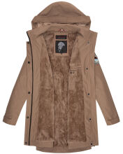 Navahoo Deike ladies rain jacket raincoat long teddy fur