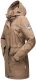 Navahoo Deike Damen Regenjacke Regenmantel lang Teddyfell Taupe-Gr.XS