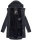 Navahoo Deike Damen Regenjacke Regenmantel lang Teddyfell Navy-Gr.M