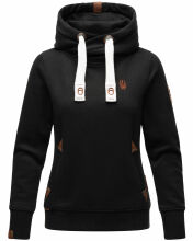 Navahoo Damen Sweatshirt Hoodie mit Kapuze Schwarz...