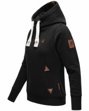 Navahoo Damen Sweatshirt Hoodie mit Kapuze Schwarz Größe S - Gr. 36