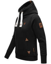Navahoo ladies hooded sweatshirt pullover - Black-Gr.XXL