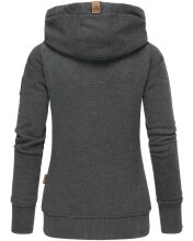 Navahoo Damen Sweatshirt Hoodie mit Kapuze Dunkelgrau Größe S - Gr. 36