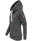 Navahoo Damen Sweatshirt Hoodie mit Kapuze Dunkelgrau Größe M - Gr. 38