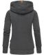 Navahoo Damen Sweatshirt Hoodie mit Kapuze Dunkelgrau Größe M - Gr. 38
