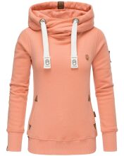 Navahoo Damen Sweatshirt Hoodie mit Kapuze Apricot Größe S - Gr. 36