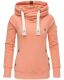 Navahoo Damen Sweatshirt Hoodie mit Kapuze Apricot Größe S - Gr. 36